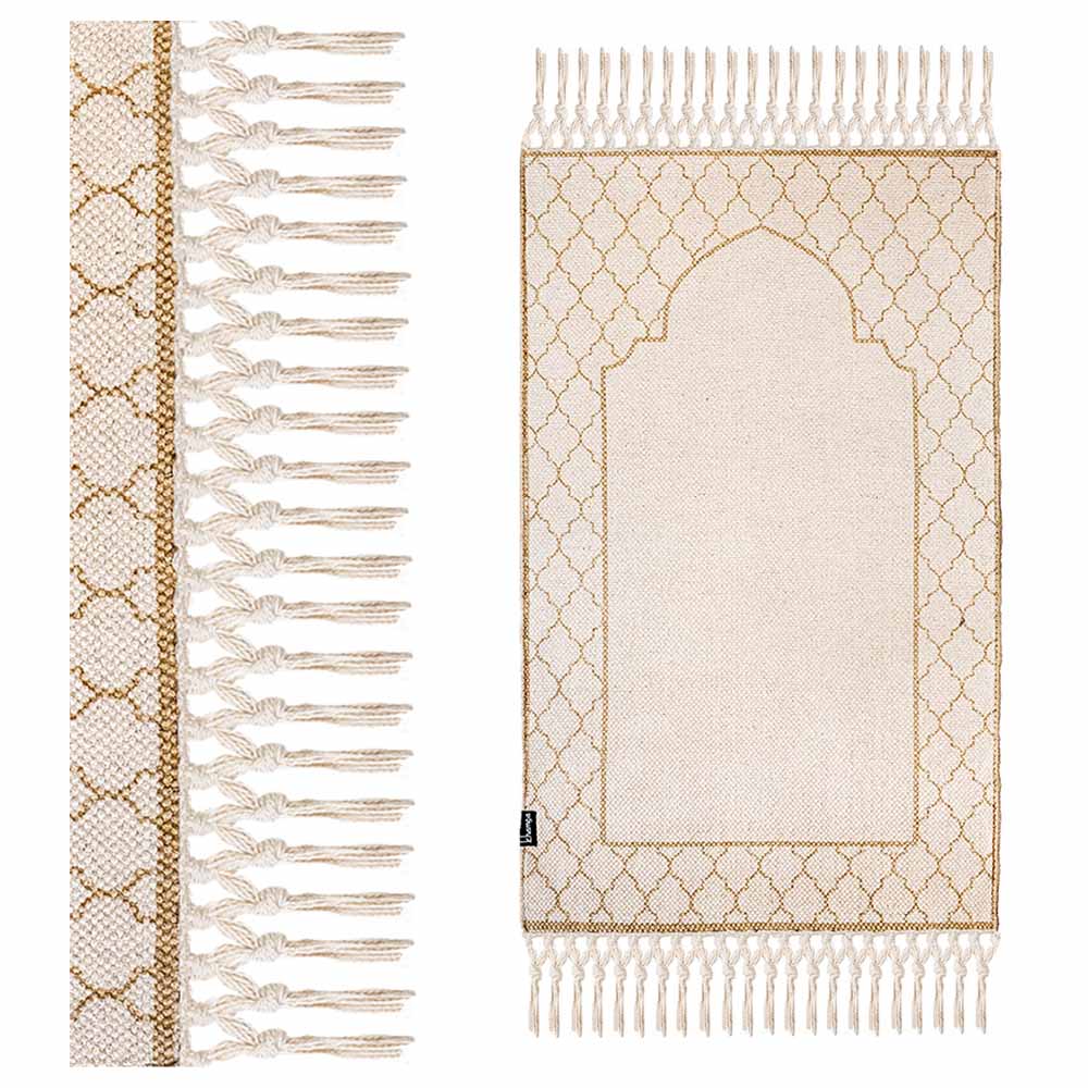 Khamsa Comfort Kids Muslim Prayer Mat With Padding - Tan - 55x110cm