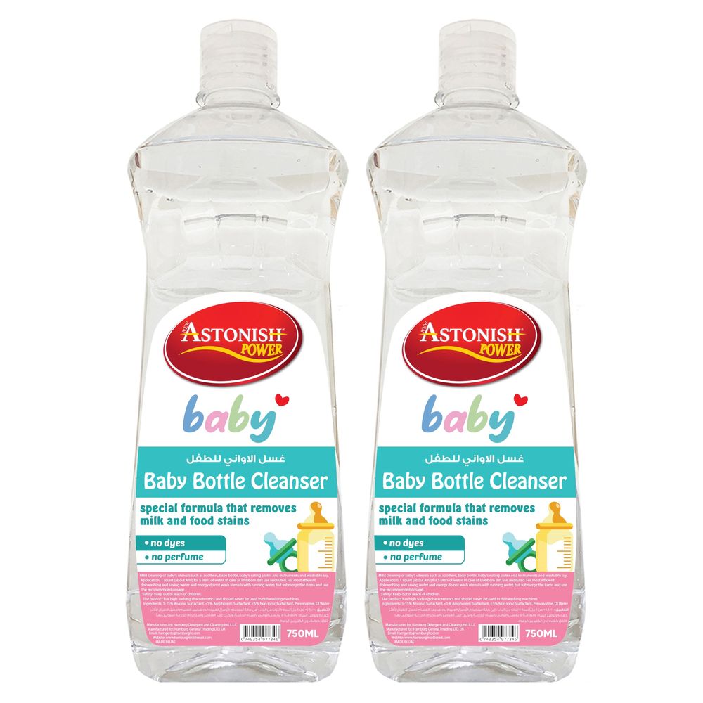 New Astonish Power - Baby Bottle Cleanser - Pack of 2 - 750ml