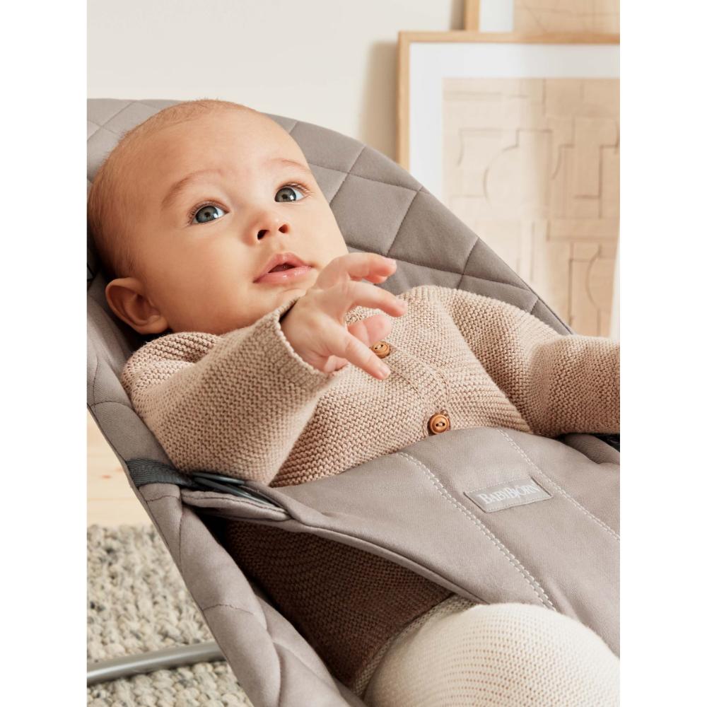 BABYBJORN Bliss Woven Baby Bouncer - Sand Grey