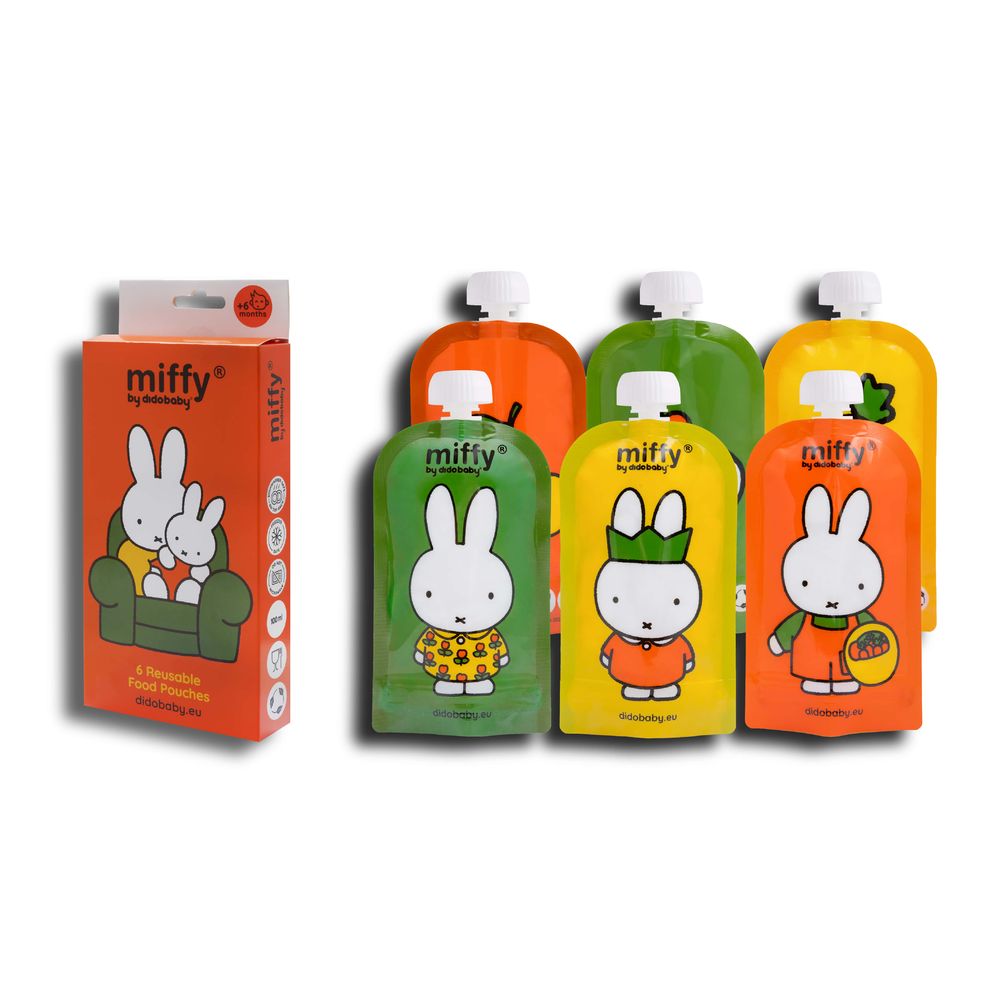Didobaby - Reusable Pouches - Miffy - Pack of 6 - 100ml