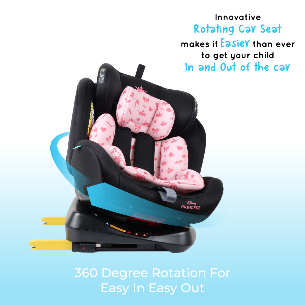 Disney - 4-in-1 Princess Baby/Kids 360 Degree Car Seat - Pink