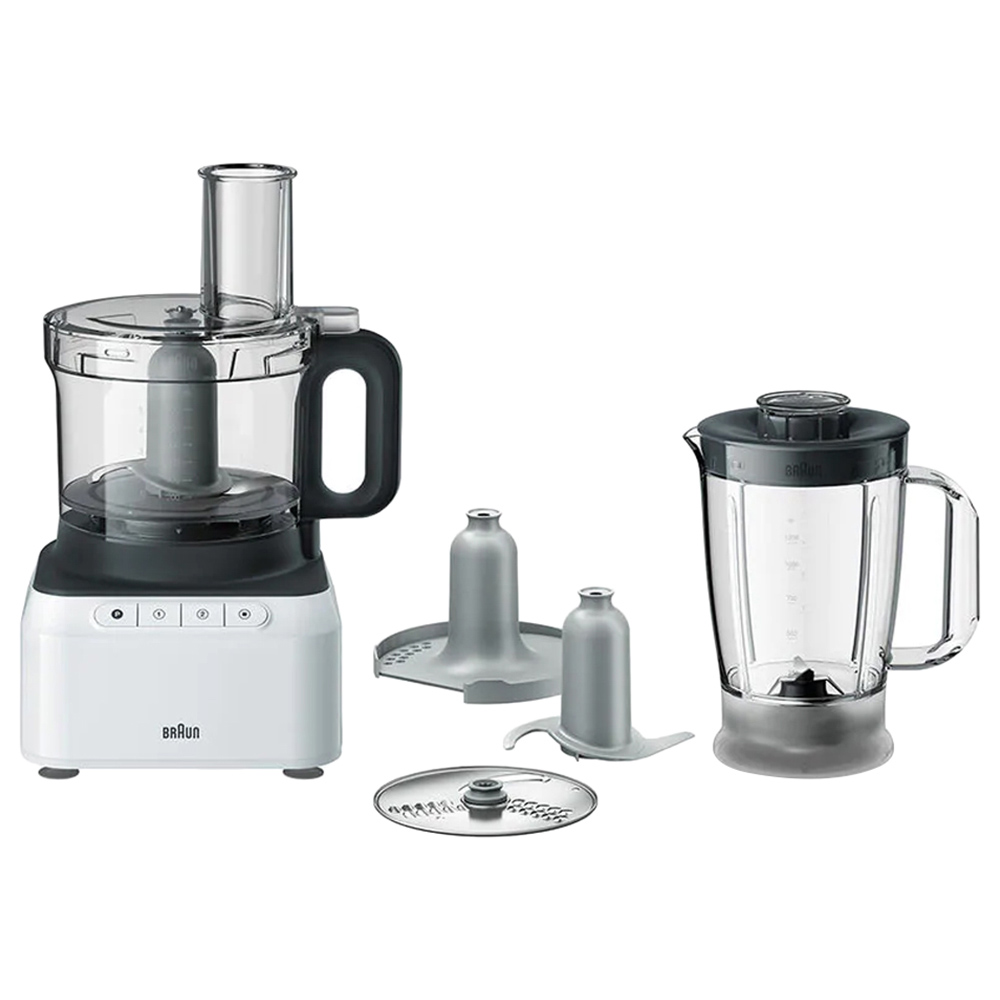 Braun PurEase Food Processor With Food Prep Bowl And Blender Set