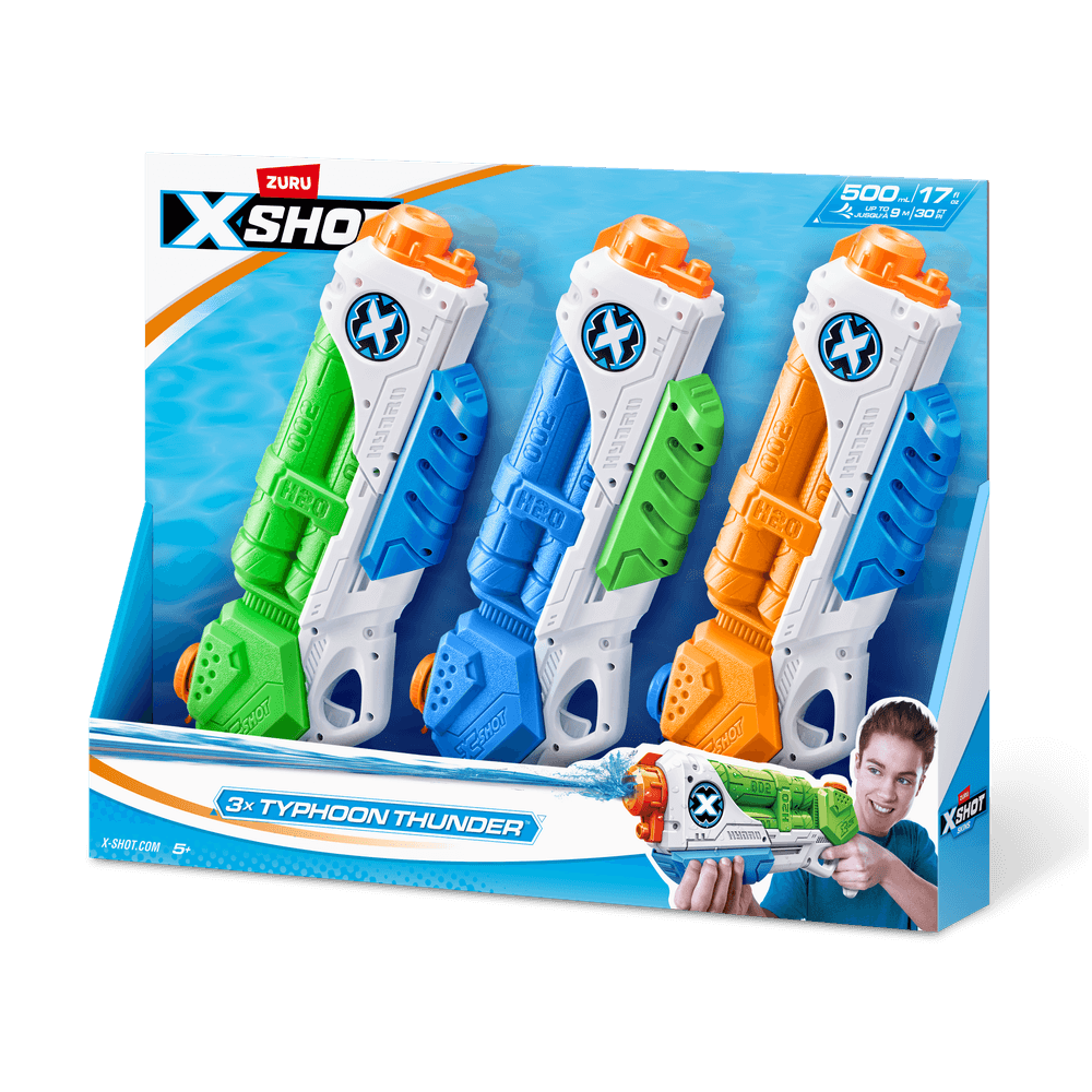 X-Shot - Typhoon Thunder Water Blaster - Multicolor - Medium - 3 Pcs