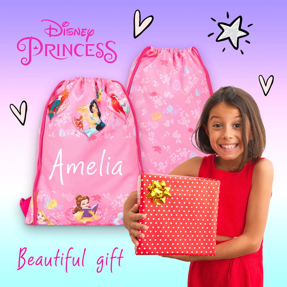 Fringoo - Personalized Drawstring Bag - Disney Princess - 16-Inch/41cm