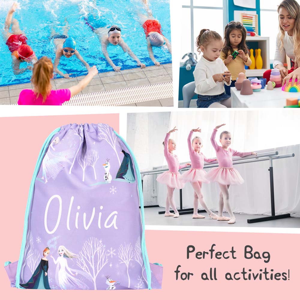 Fringoo - Personalized Drawstring Bag - Frozen - 16-Inch/41cm