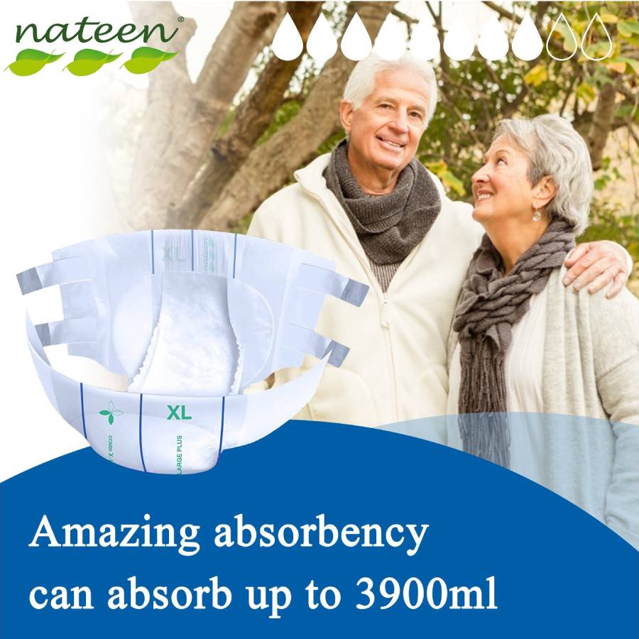 Nateen - Maxi Soft Plus Ultra Combi Adult Diapers - XL - 10 Pcs