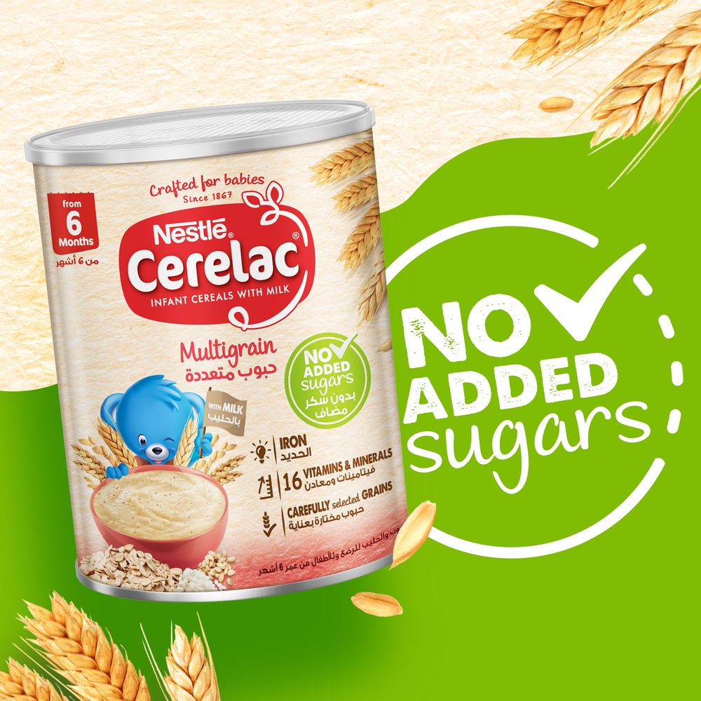 Cerelac - Infant Cereal Tin In Multigrain With No Added Sugar 400g