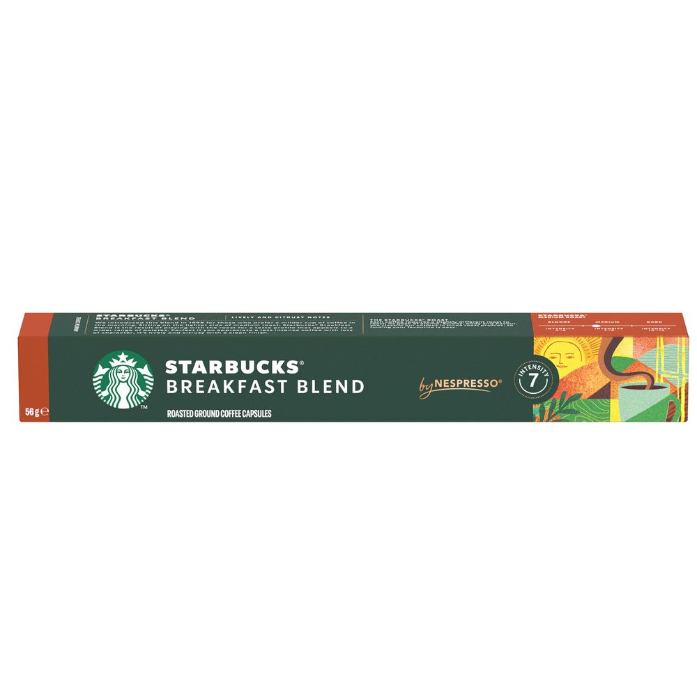 Starbucks - Breakfast Blend Coffee By Nespresso - 10 Capsules - 56 gm