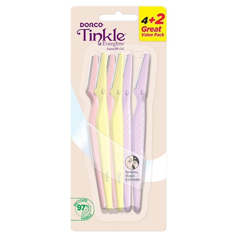 Dorco - Tinkle Everglow Eyebrow Razor - Pack of 6