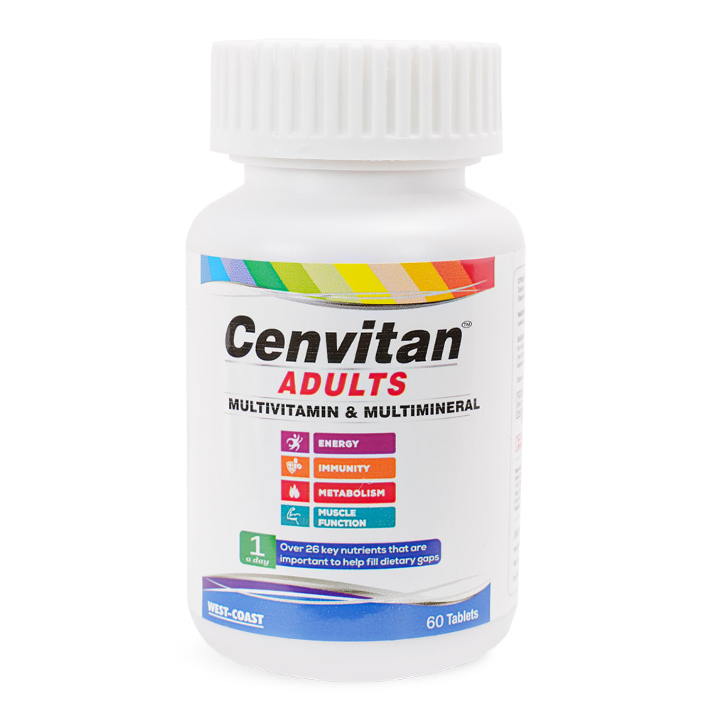 Cenvitan - Adults Multi-Vitamin & Minerals Tablets - 60 Pcs