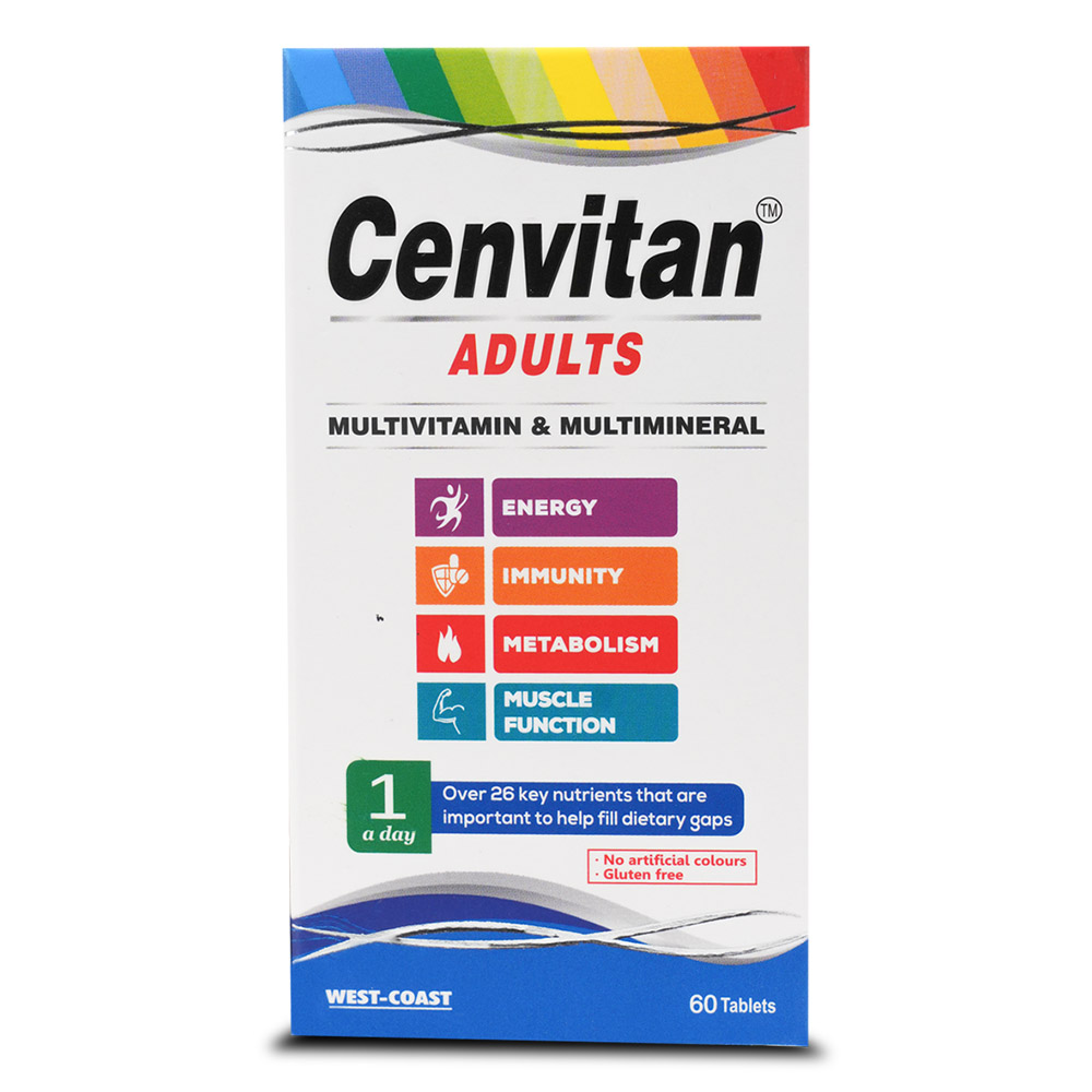Cenvitan - Adults Multi-Vitamin & Minerals Tablets - 60 Pcs