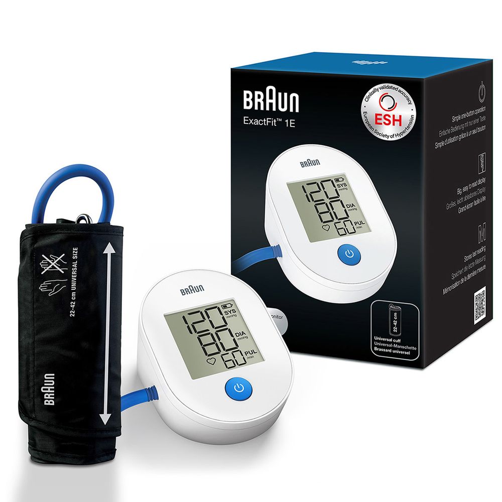 Braun - Exactfit 1E Upper Arm Blood Pressure Monitor - White