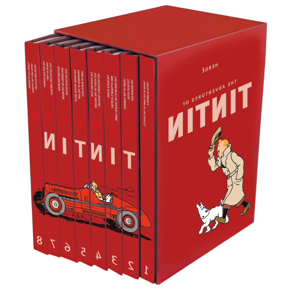 The Complete Adventures of Tintin Collection 8 Books Gift Set Coloured