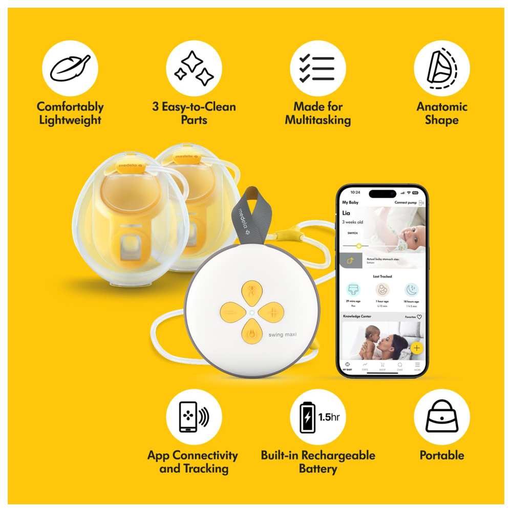 Medela Swing Maxi Hands-free Double Electric Breast Pump With USB Charger