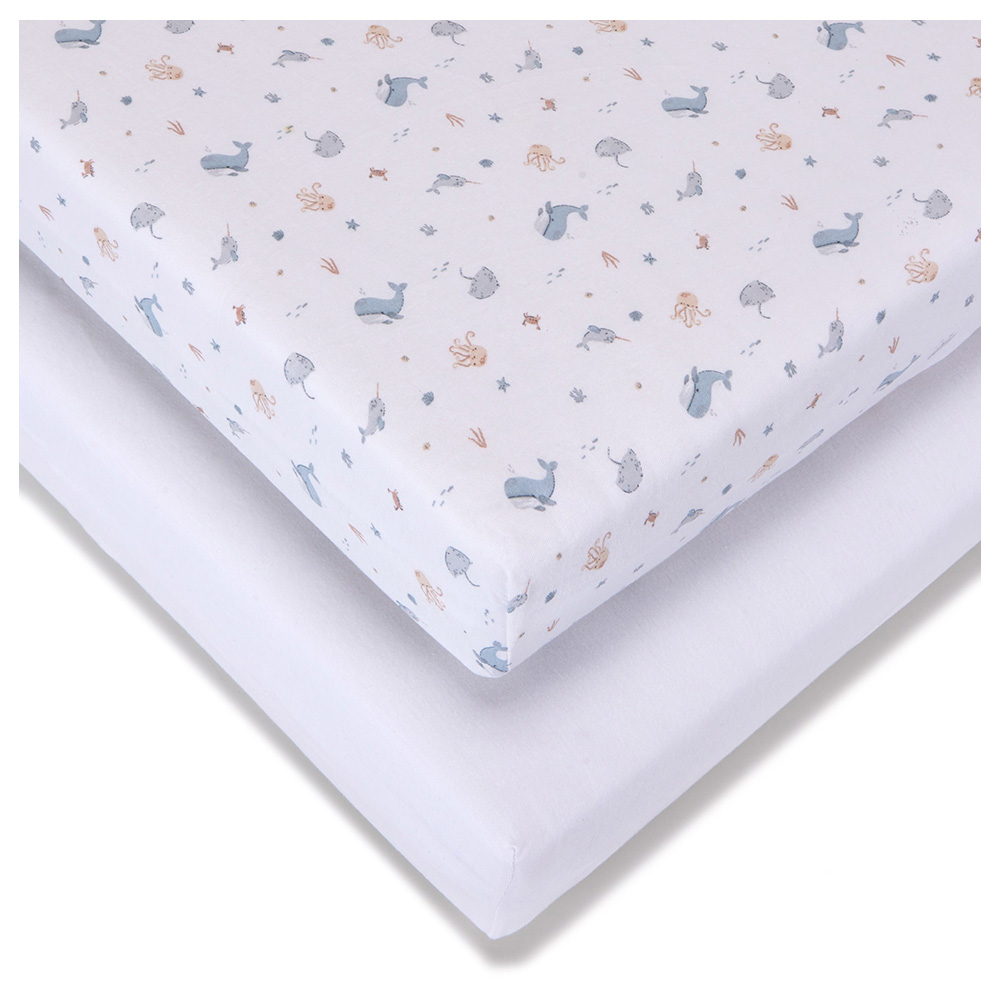 Baby Elegance - Jersey Sheets For Crib - Under the Sea - 2pcs