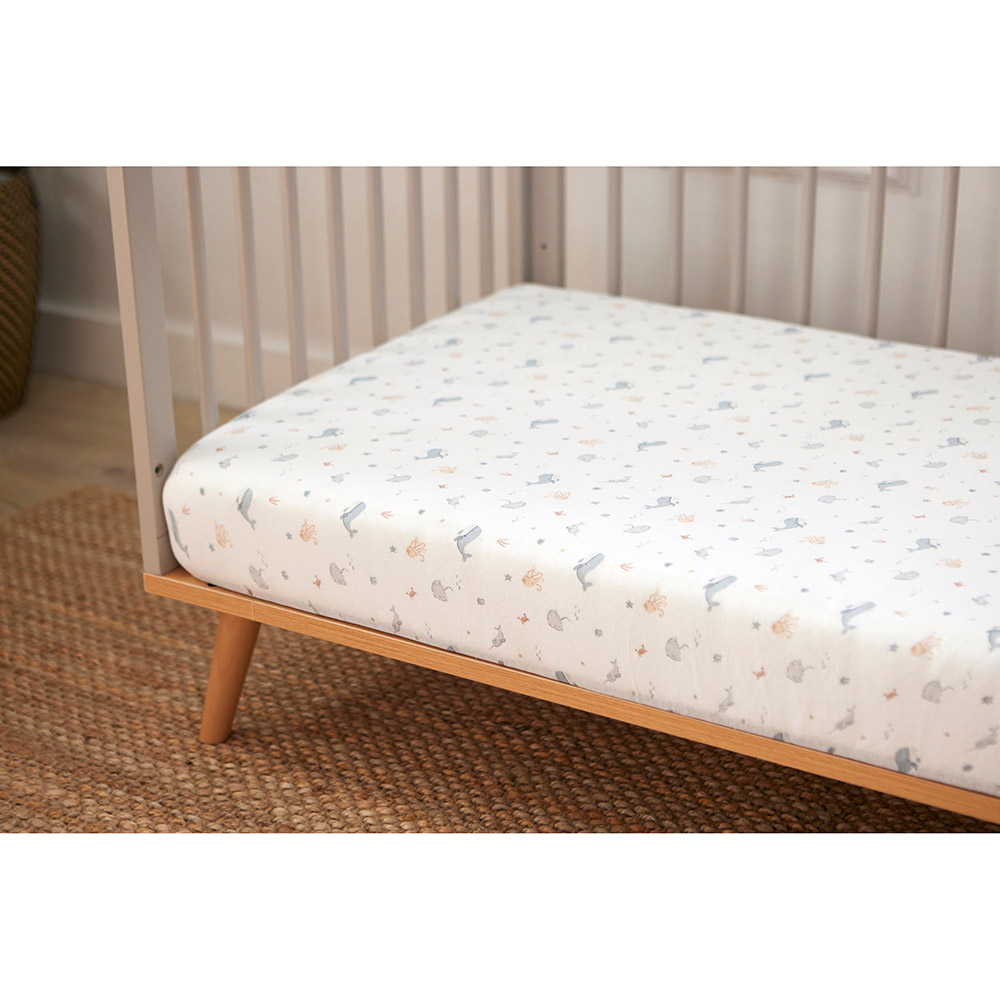 Baby Elegance - Jersey Sheets For Crib - Under the Sea - 2pcs