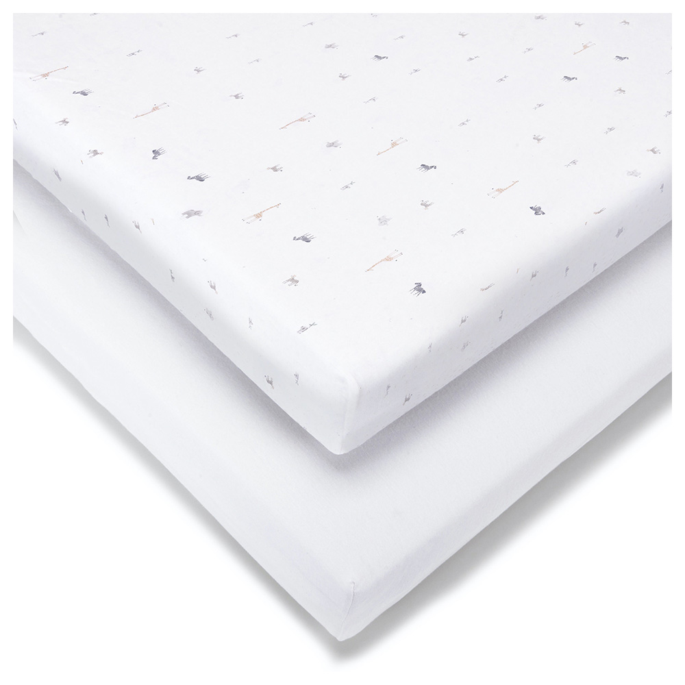 Baby Elegance - Jersey Sheets For Moses Basket - Safari - 2pcs