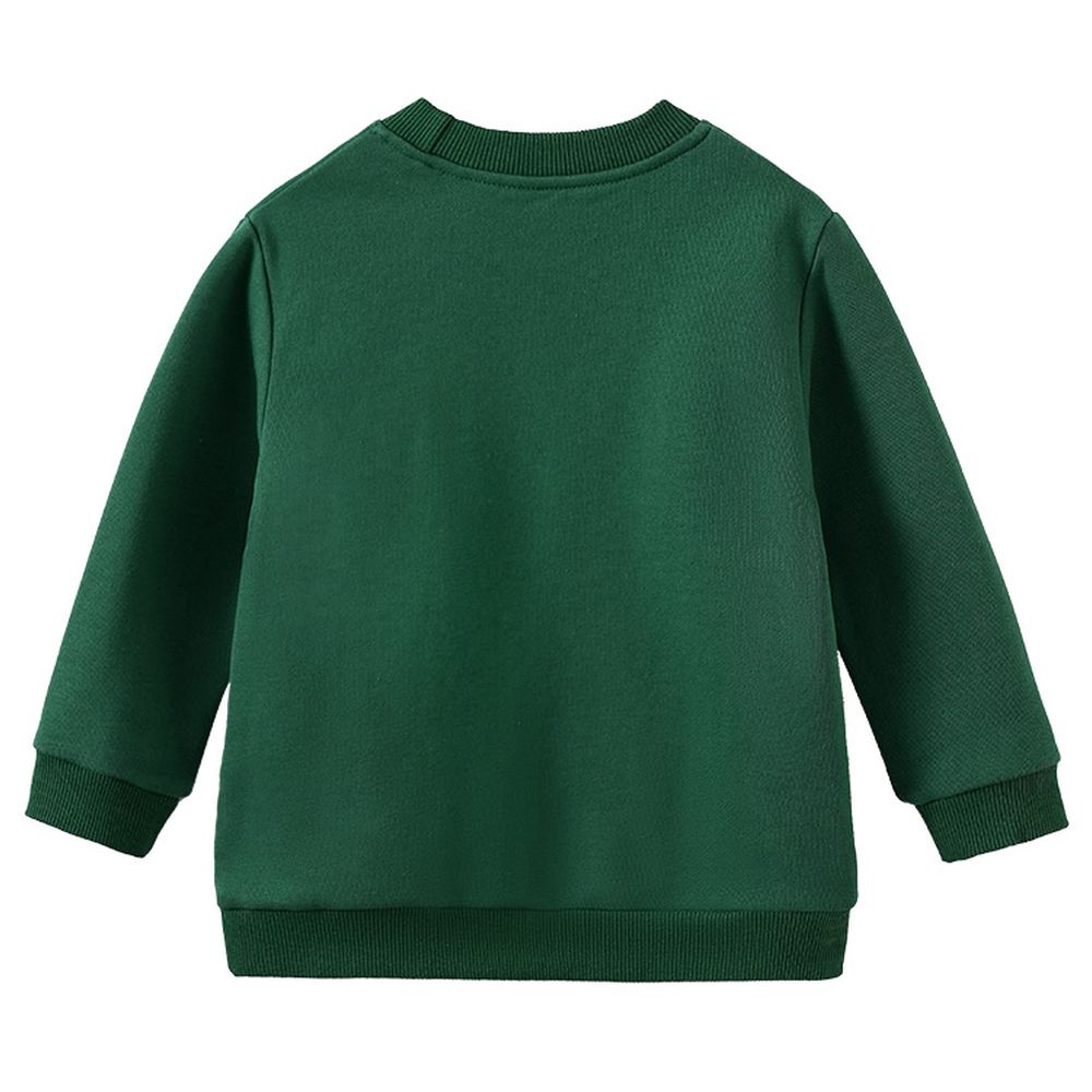 Sugar Rush - Printed Round Neck Full Sleeves Sweatshirt - Green