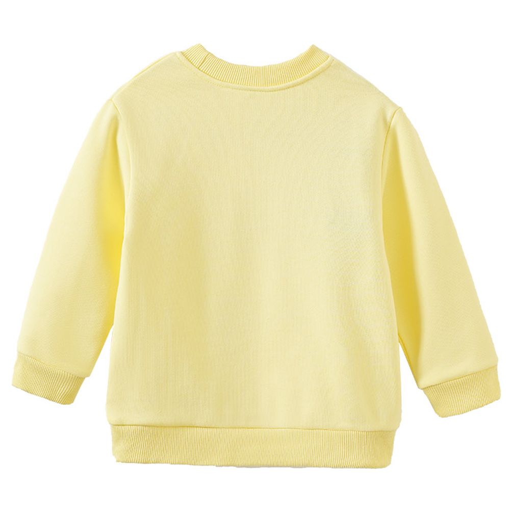 Sugar Rush - Printed Round Neck Full Sleeves Sweatshirt - Yellow