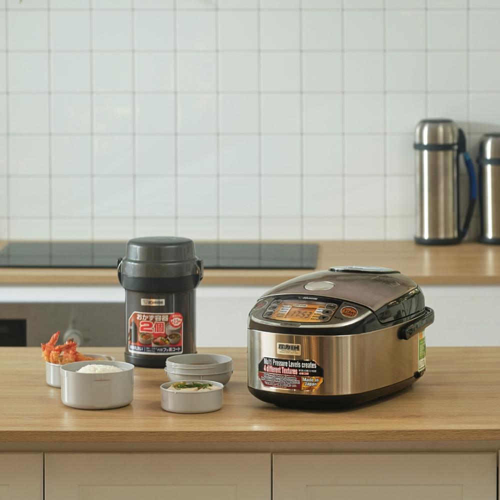 Zojirushi - Electric Rice Cooker/Warmer - Stainless Brown - 1.8 L