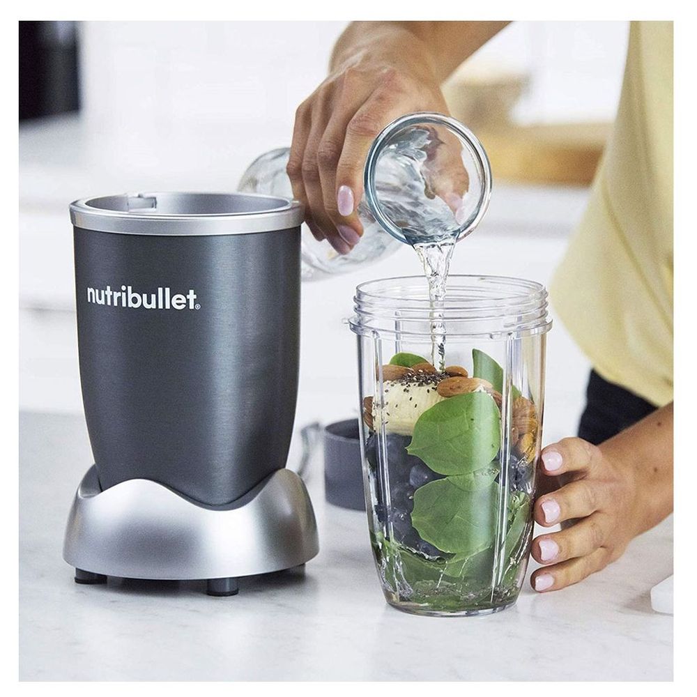 NutriBullet - High Speed Blender 600W with 9pc Accessories- Grey