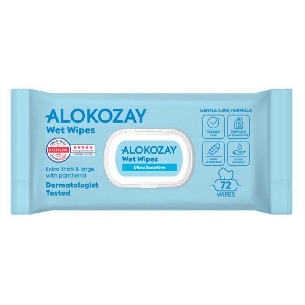 Alokozay Baby Wipes - Ultra-Sensitive - Without Perfume - 72s