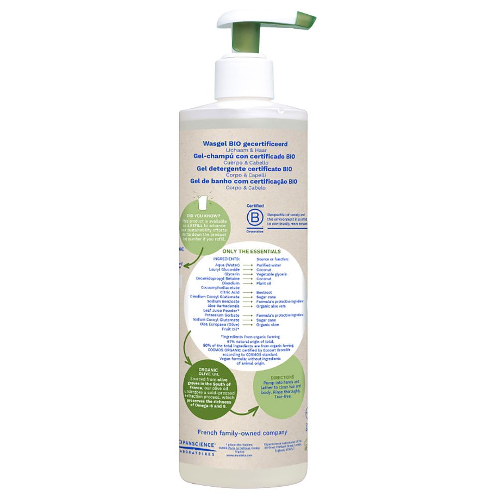 Mustela Bio Organic Hair & Body Cleansing Gel - 400ml