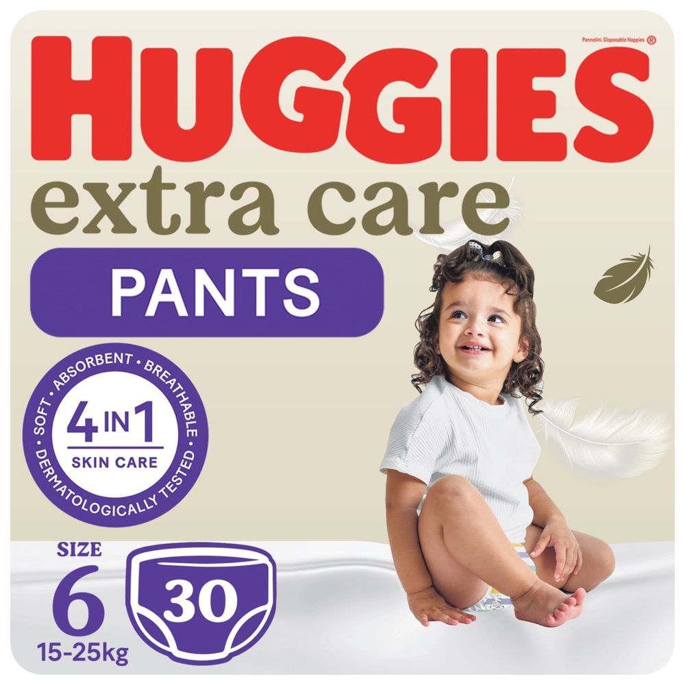 Huggies - Extra Care Culottes, Size 6, 15-25 kg, 30 Diaper Pants