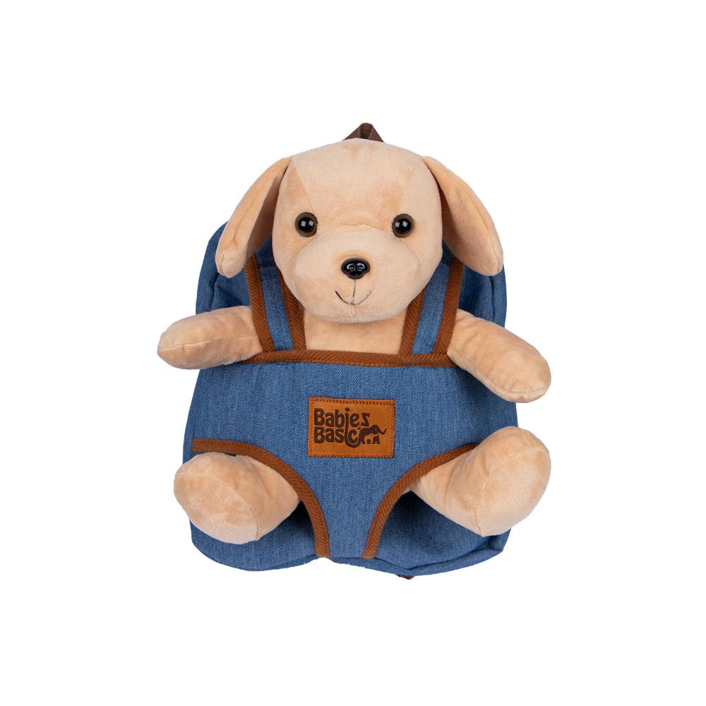Babies Basic - Kid/Baby Bag With Detachable Teddy - Blue/Ivory