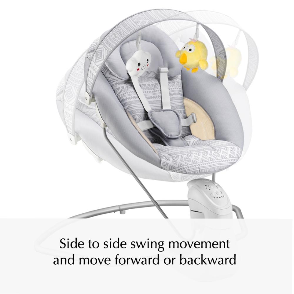 Bumble & Bird Musical Electric Baby Swing - Grey