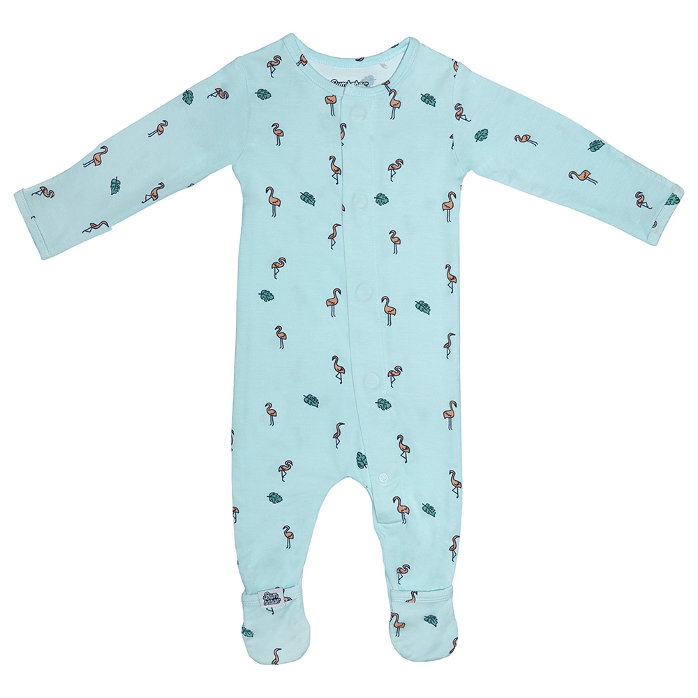 Bumbabae - Magnetic Clasp Sleepsuit - Pink Flamingo