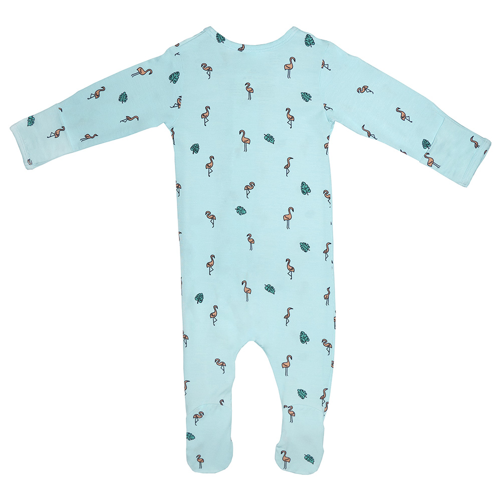 Bumbabae - Magnetic Clasp Sleepsuit - Pink Flamingo