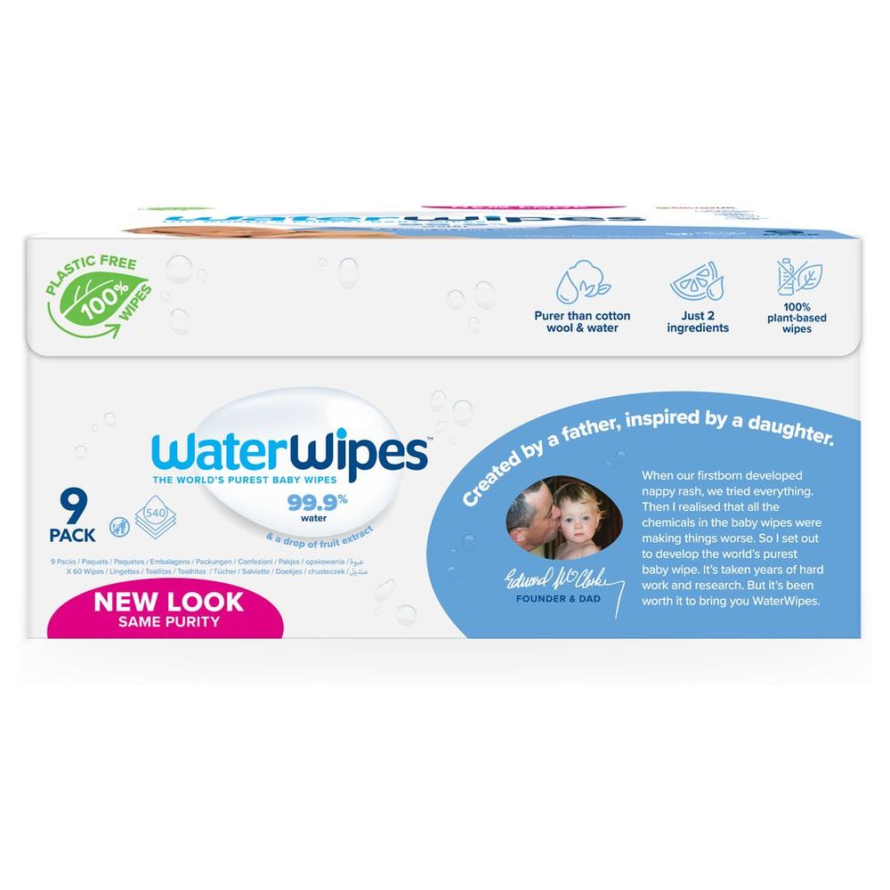 Waterwipes Original Wet Wipes - 540pcs
