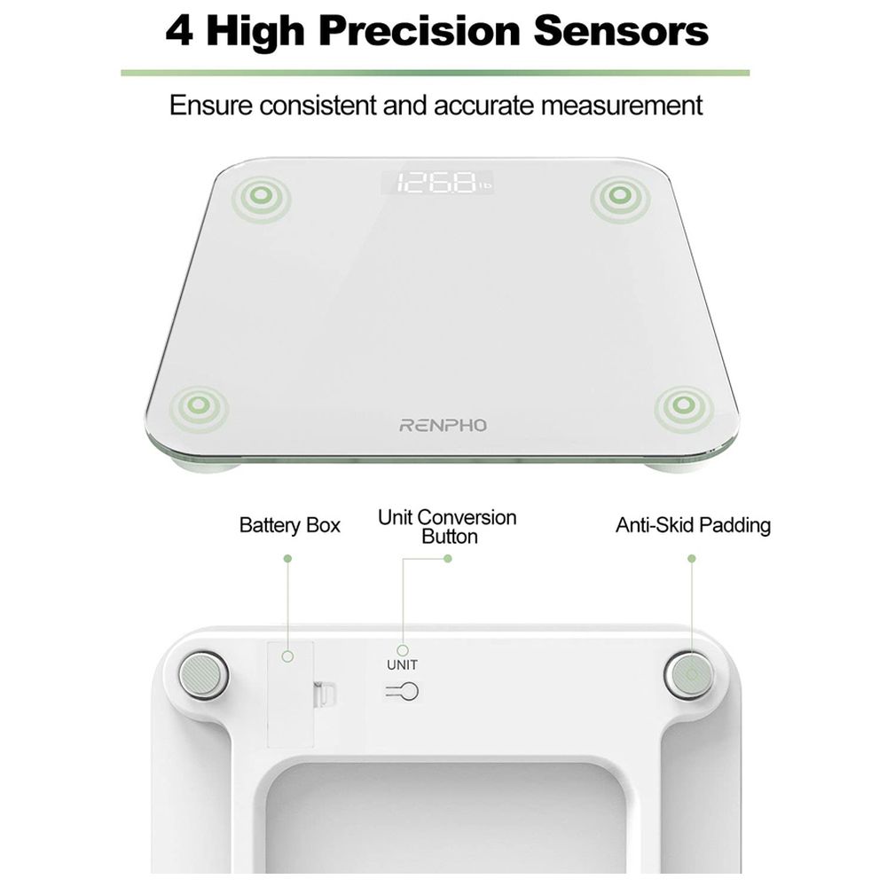 Renpho - Digital Bathroom Scale - White