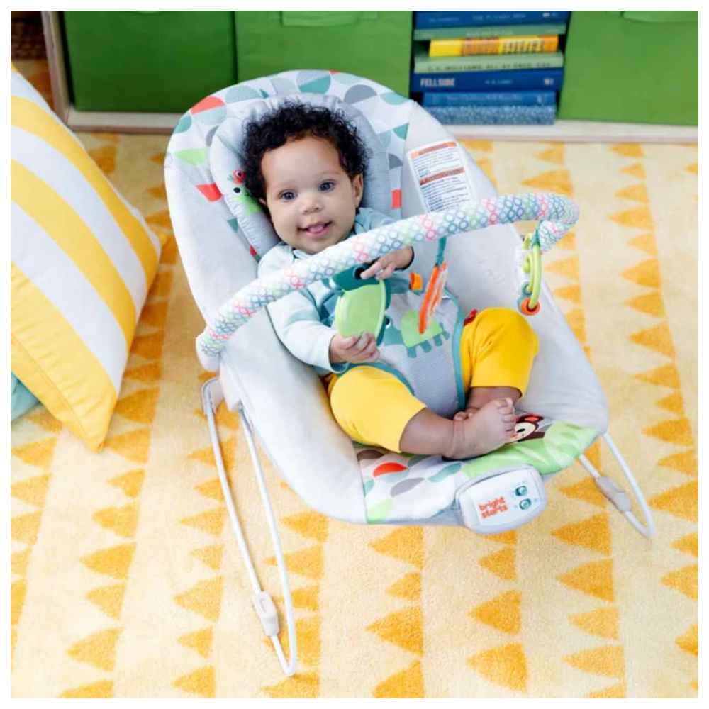Bright Starts - Happy Safari Bouncer - Grey