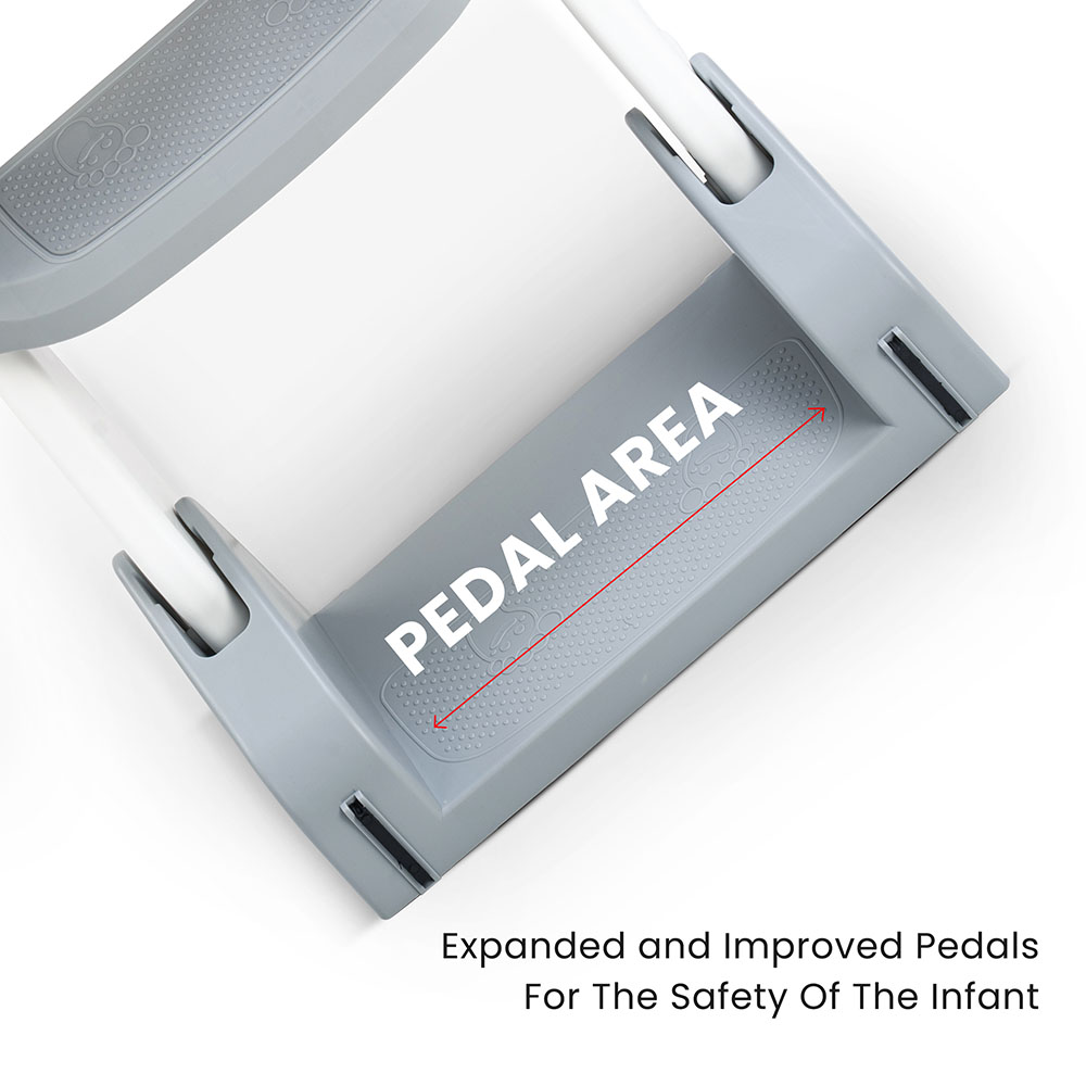 Baybee - Vega 2-In-1 Convertible Western Toilet Potty Seat - Grey