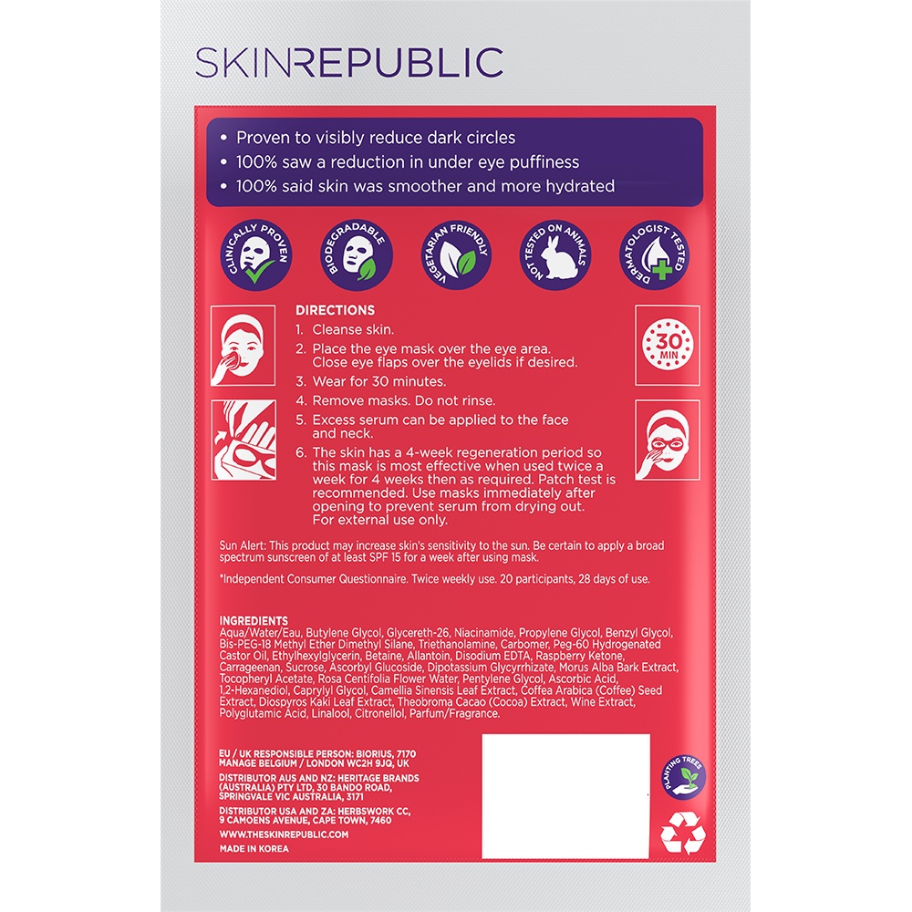 Skin Republic - Brightening Eye Mask 23ml Pack of 3