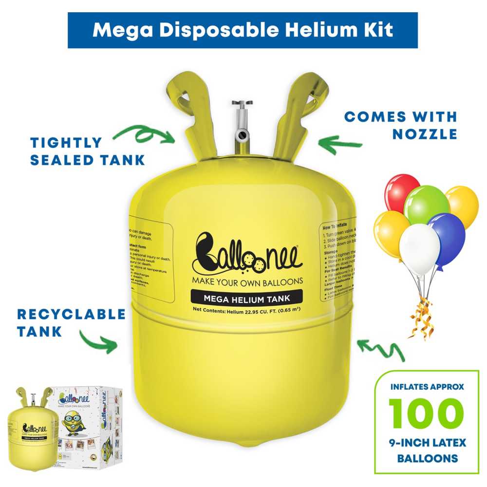 Balloonee - Mega Disposable Helium Party Kit