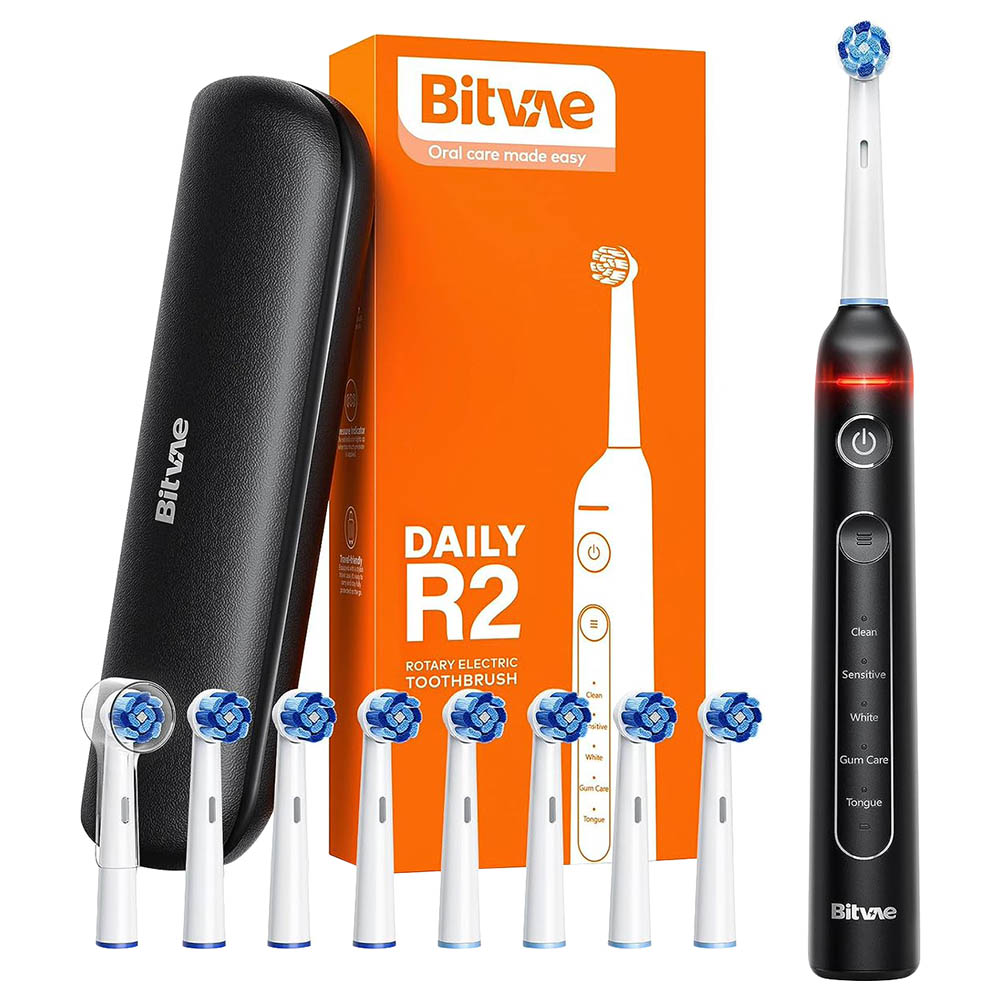 Bitvae - R2 Rotating Electric Toothbrush With 8 Brush Head