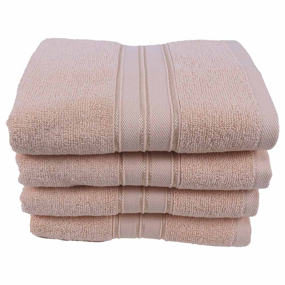 BYFT - Home Trendy Premium Hand Towel - Cream - 50 x 90cm - Pack of 4