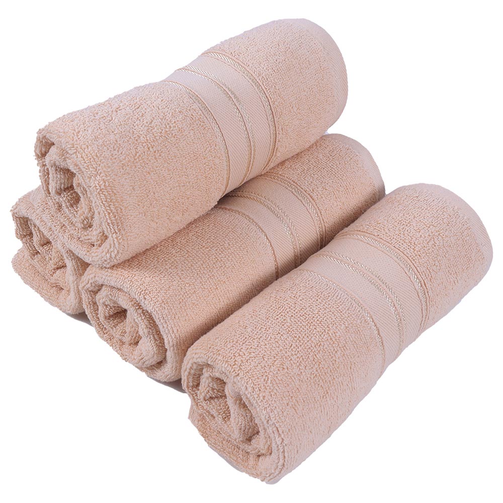 BYFT - Home Trendy Premium Hand Towel - Cream - 50 x 90cm - Pack of 4