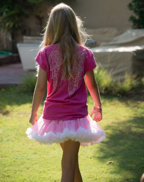 Coochy Coo Tutu - Pink skirt with white border