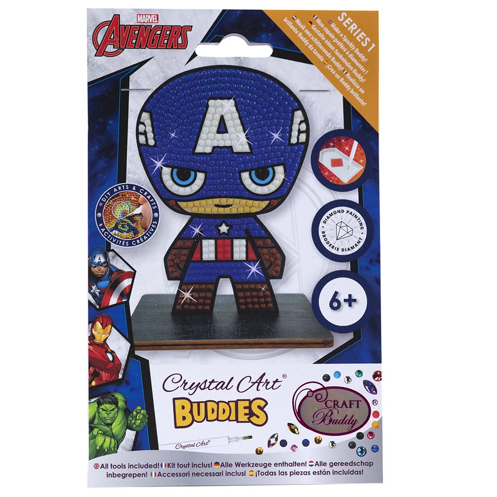 Craft Buddy - Crystal Art Buddy - Captain America - 11 cm