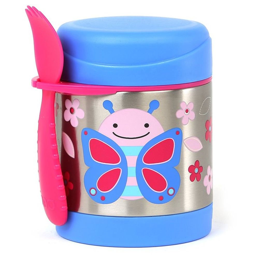 SkipHop - Zoo Backpack - 12.5-Inch And Zoo Food Jar - 325ml - Butterfly