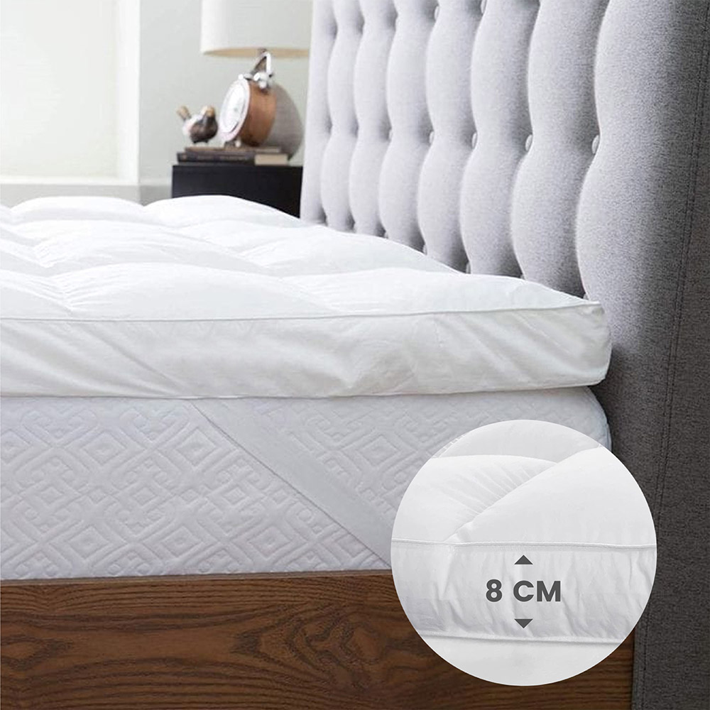 Cotton Home - Super Soft Mattress Topper- White - 120x200x8cm