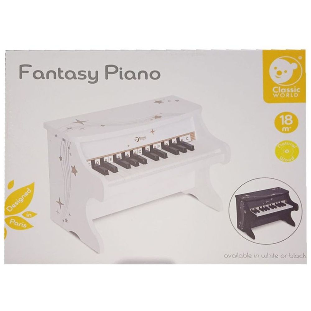 Classic World Fantasy Toy Piano For Toddlers - White