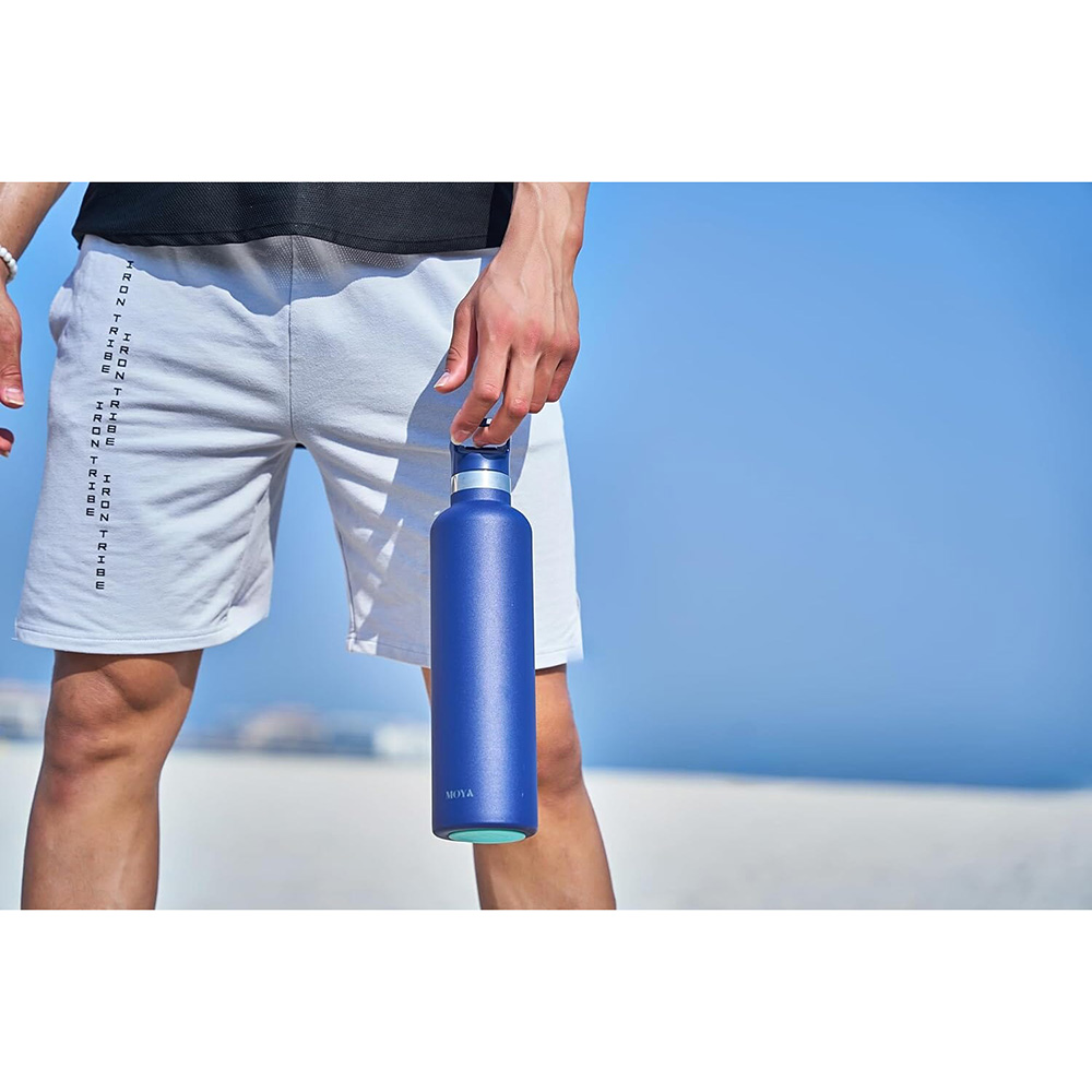 Moya - Black Sea Insulated Water Bottle w/ Spout Lid - Navy - 700 ml