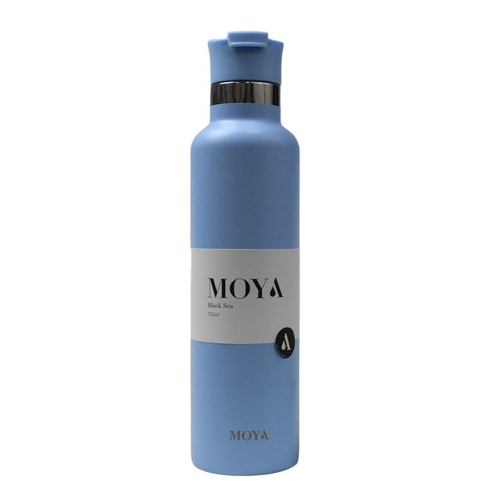 Moya - Black Sea Insulated Water Bottle w/ Spout Lid - Powder Blue - 700 ml