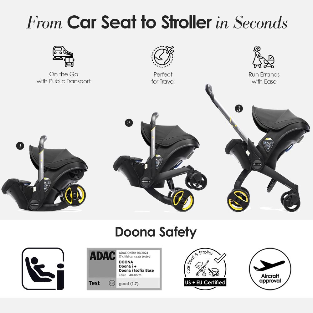 Doona Infant Car Seat and Stroller - Nitro Black