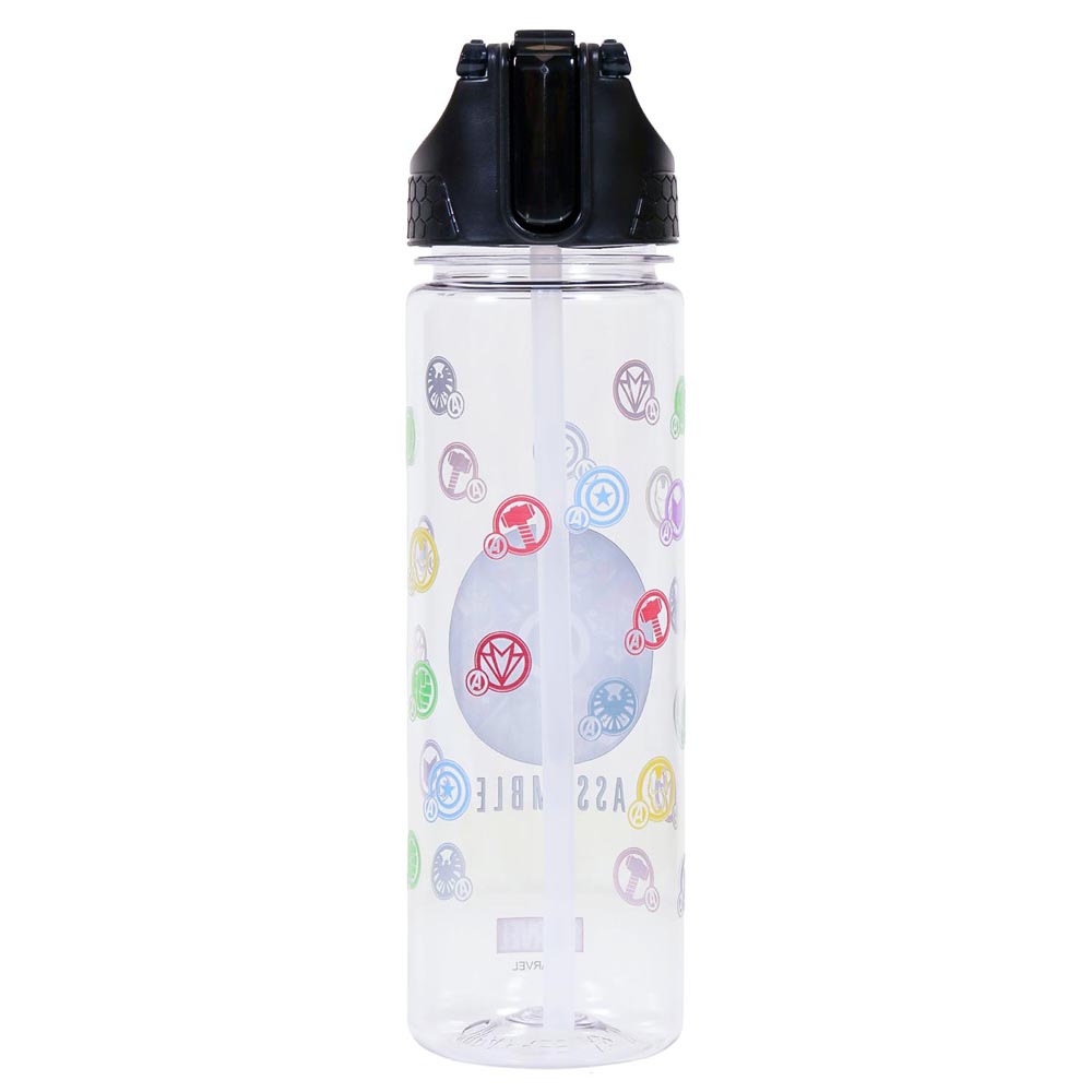 Eazy Kids - 2 - In - 1 Marvel Avengers Assemble Water Bottle - Black - 650ml